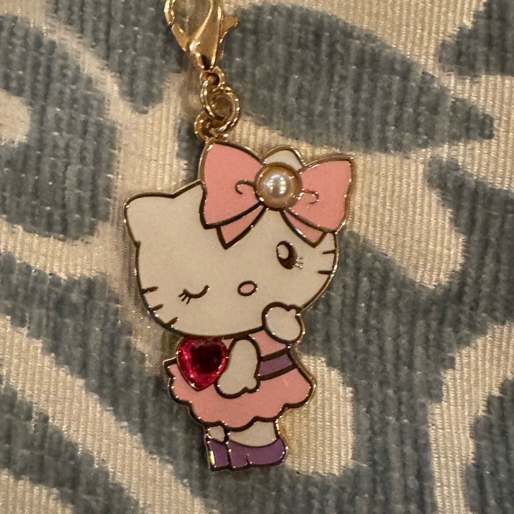 Universal Studios Hello Kitty Pink and Purple Kitty Charm